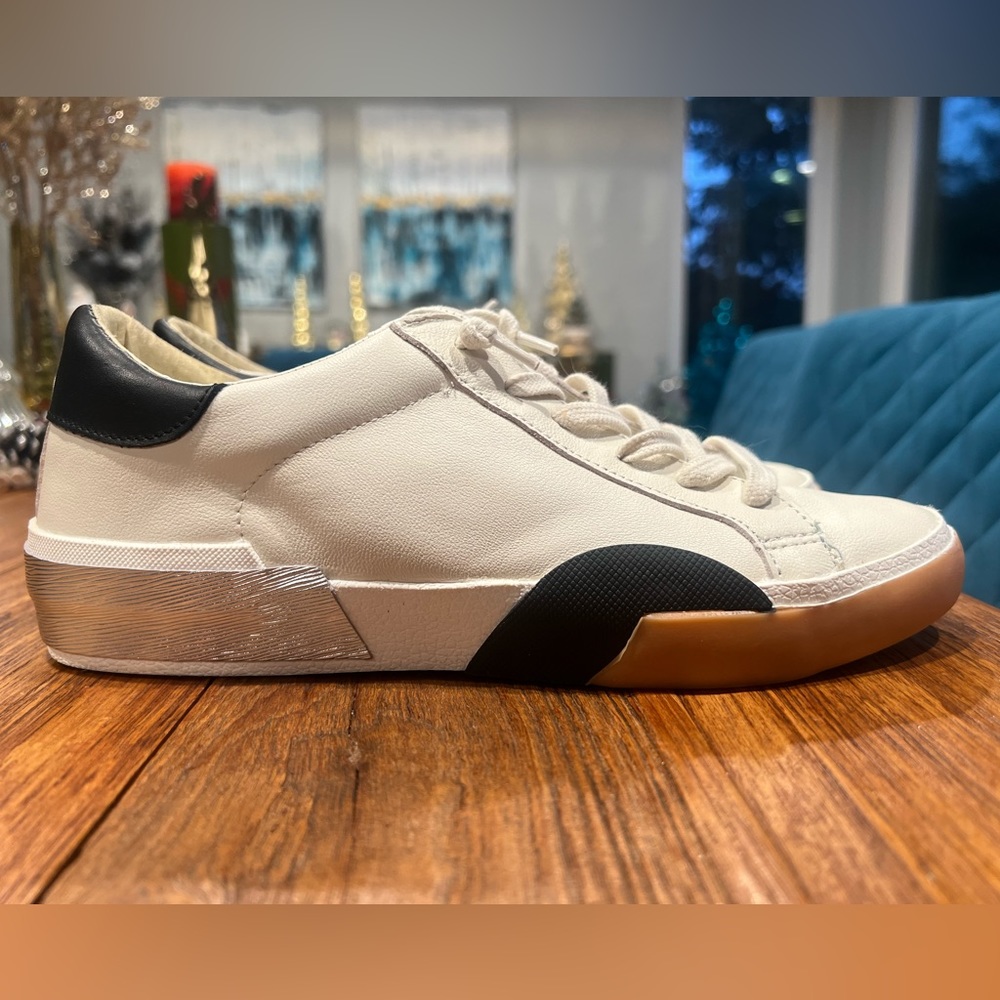 Dolce Vita White and Black Sneakers